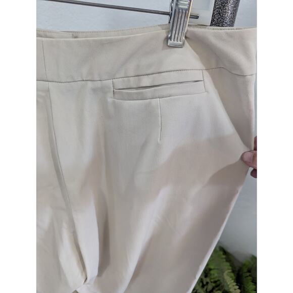 Dressbarn Ivory Cropped Career Dress Work Trousers Sz 16 - Picture 3 of 9